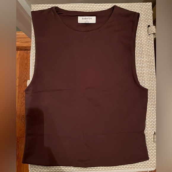 Babaton Tops - Babaton Sleeveless Knit Sculpt Top in Deep Brown